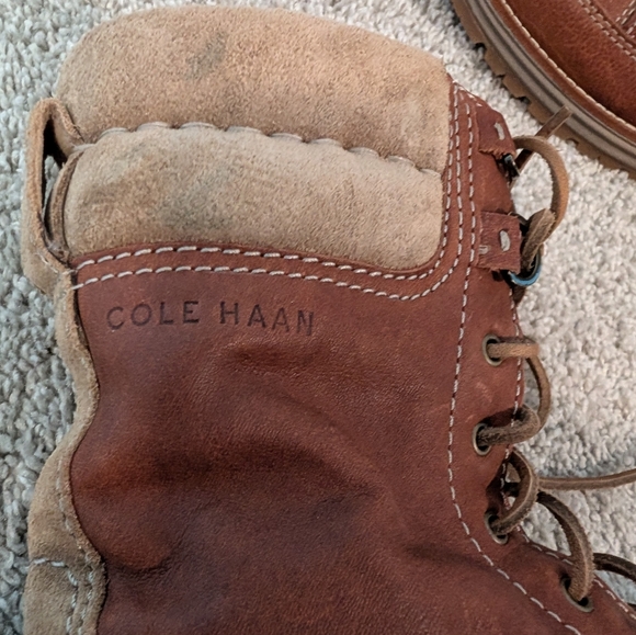 Cole Haan Waterproof Lace-up Boots Tan- Size 7.5 - Picture 15 of 16